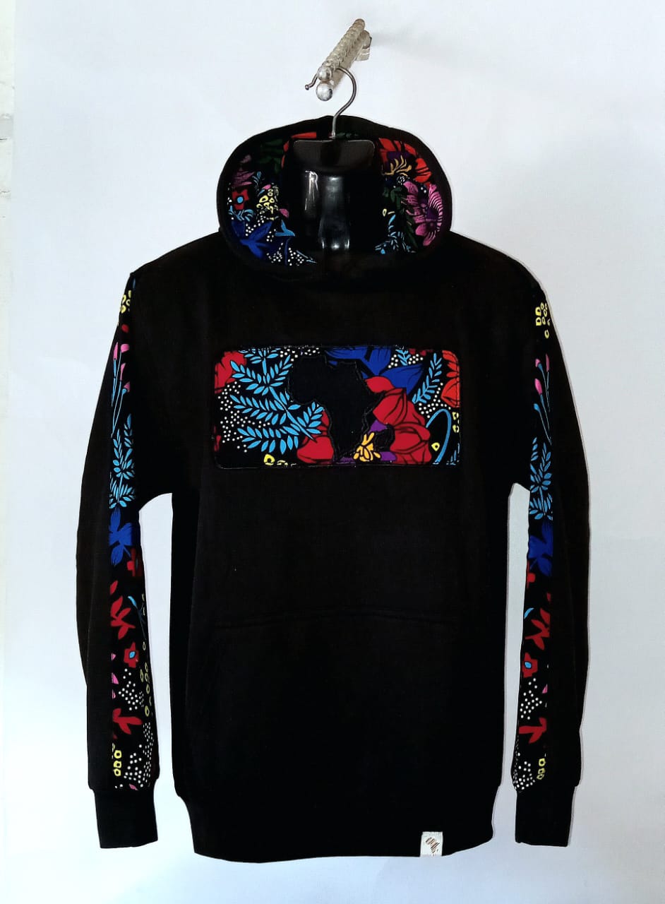 Black Africa Map Hoodie (Africa in a Box)