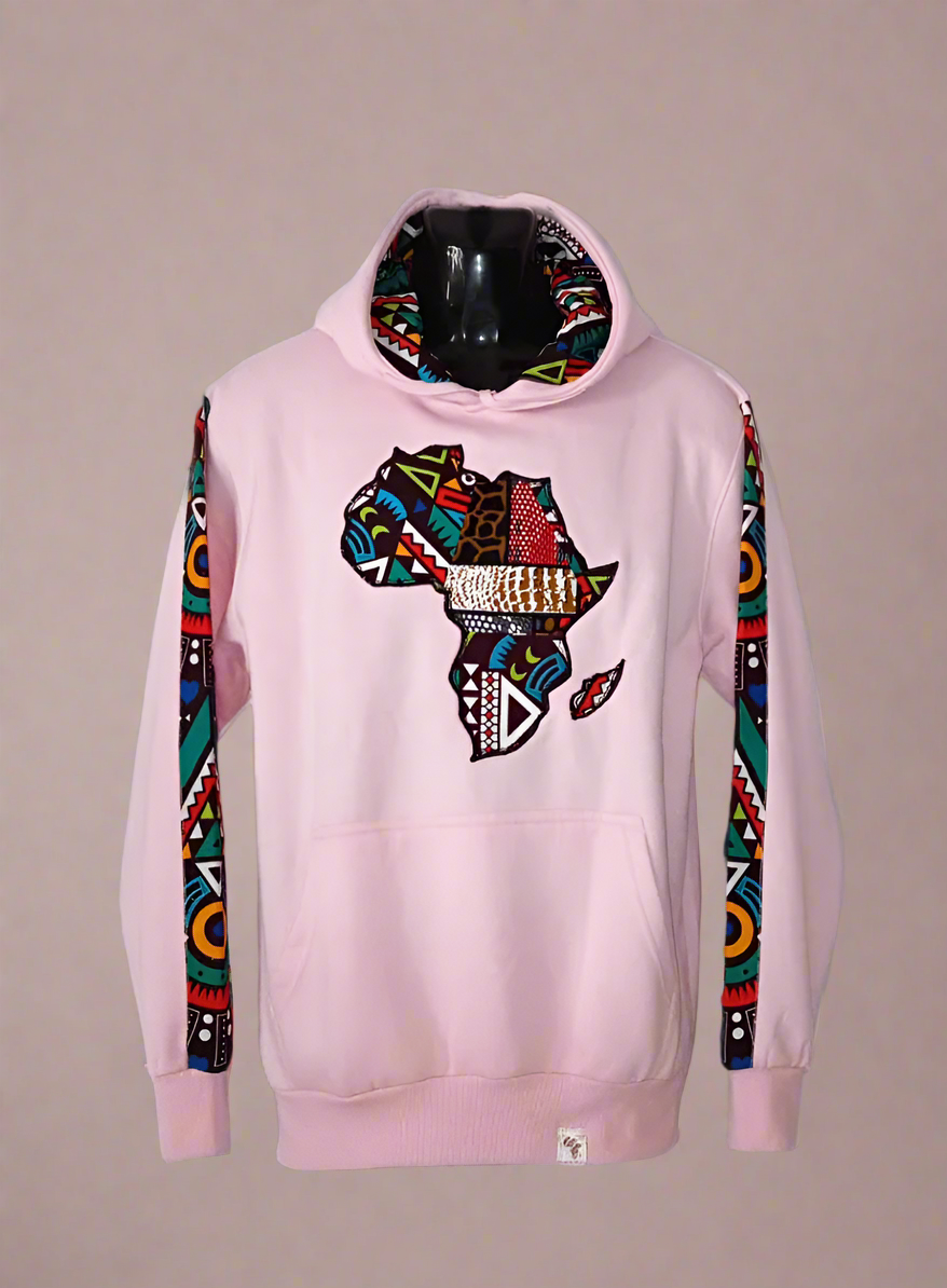 Pink Africa Map Hoodie