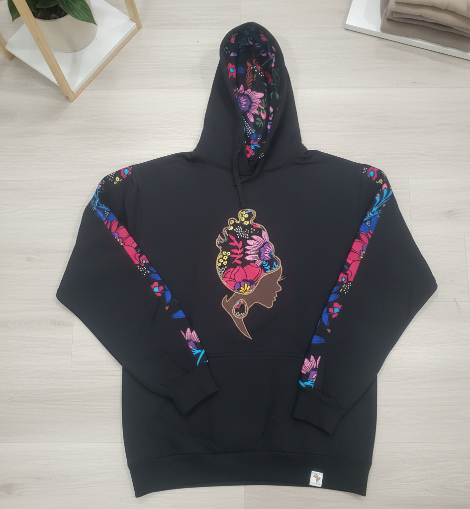 EXODUS FLORAL (Pink and Blue ROSE) QUEEN HOODIES