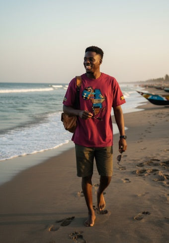 Cardinal Red Africa Map - Patch