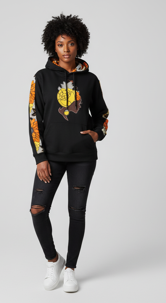 EXODUS FLORAL (YELLOW ROSE) QUEEN HOODIES